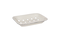 White Enameled Metal Soap Dish with Tray Set